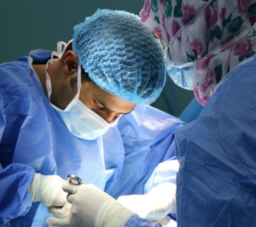 doctor having operation